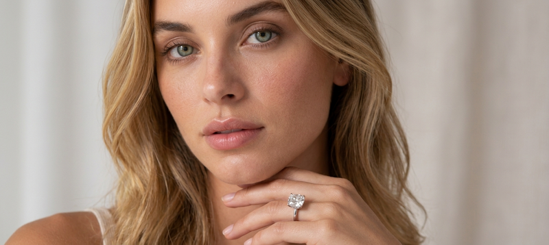 Cushion Cut Lab Grown Diamond Engagement Rings