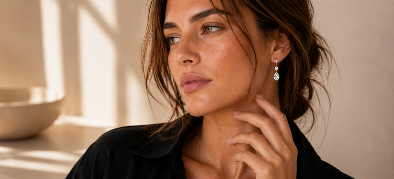 Lab Grown Diamond Drop Earrings