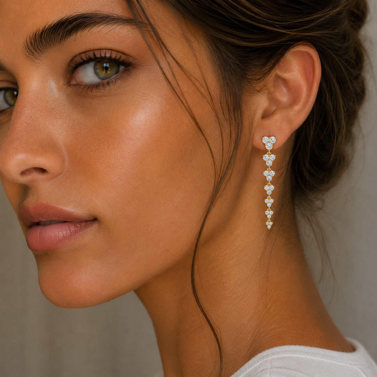 Blooming Grace Lab Grown Diamond Floral Drop Earrings