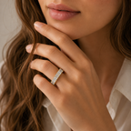 Emerald Cut Lab Grown Diamond Full Eternity Ring