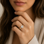 Emerald Cut Three Stone Lab Grown Diamond Ring