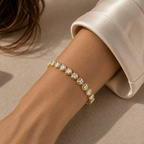 Heart Cut Lab Grown Diamond Tennis Bracelet