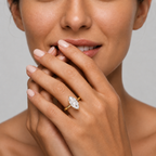 Marquise Cut Lab Diamond Six Prong Solitaire Ring