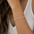 Pear Shape Lab Grown Diamond Tennis Bracelet