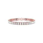 Emerald Cut Lab Grown Diamond Tennis Bracelet