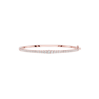 Round Lab Grown Diamond Half Bangle Bracelet