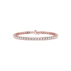 Round Lab Grown Diamond Bezel Tennis Bracelet