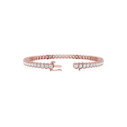 Round Lab Grown Diamond Bezel Tennis Bracelet