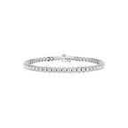 Round Lab Grown Diamond Bezel Tennis Bracelet