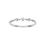 Round Lab Grown Diamond Cluster Bangle Bracelet
