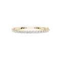 Gold ring with diamonds on a white background