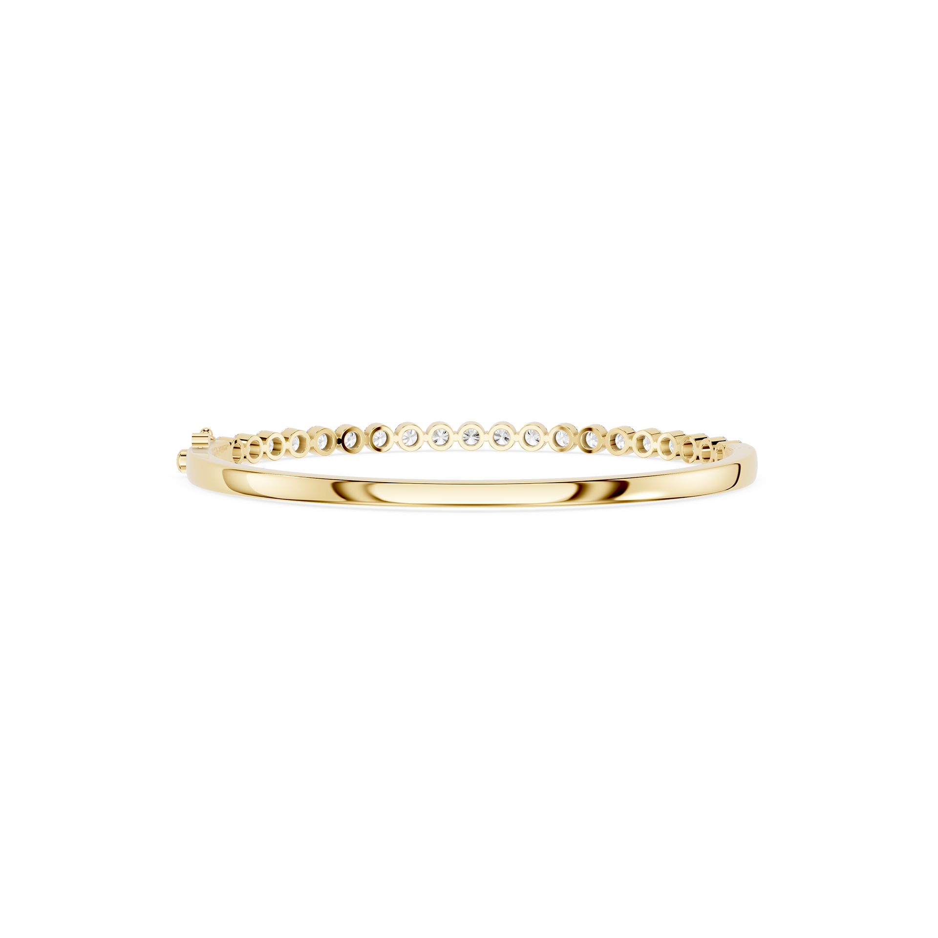 Round Lab Grown Graduated Diamond Bangle Bracelet