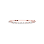 Round Lab Grown Diamond Slim Half Bangle Bracelet
