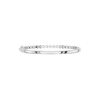 Round Lab Grown Diamond Slim Half Bangle Bracelet