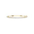 Gold bracelet with diamonds on a white background