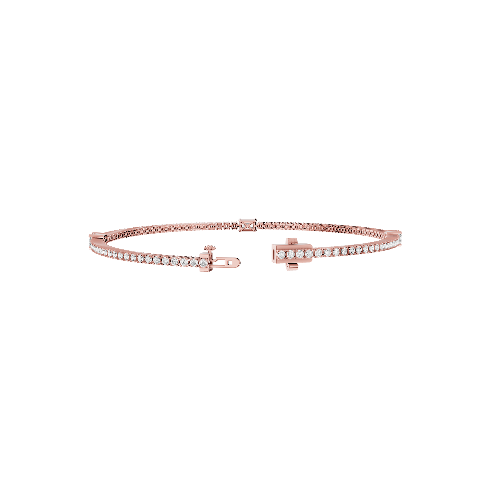 Emerald Lab Grown Diamond Center Tennis Bracelet