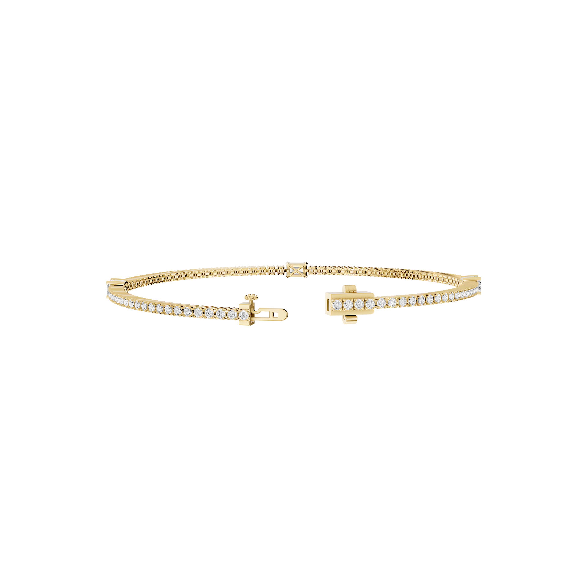 Emerald Lab Grown Diamond Center Tennis Bracelet