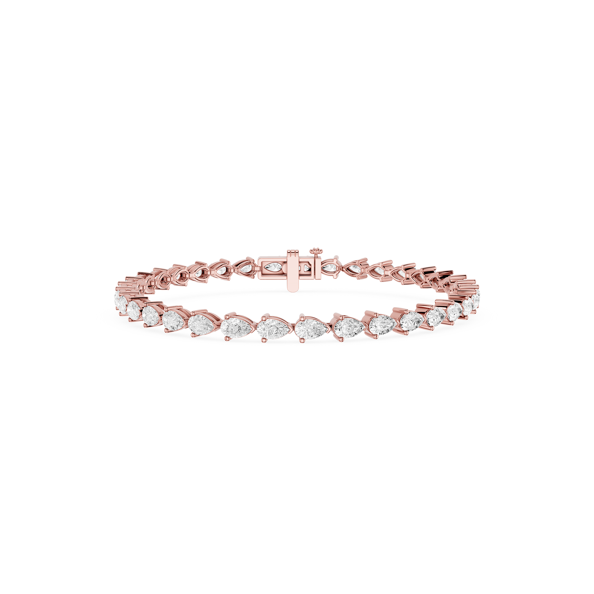 Pear Shape Lab Grown Diamond Tennis Bracelet