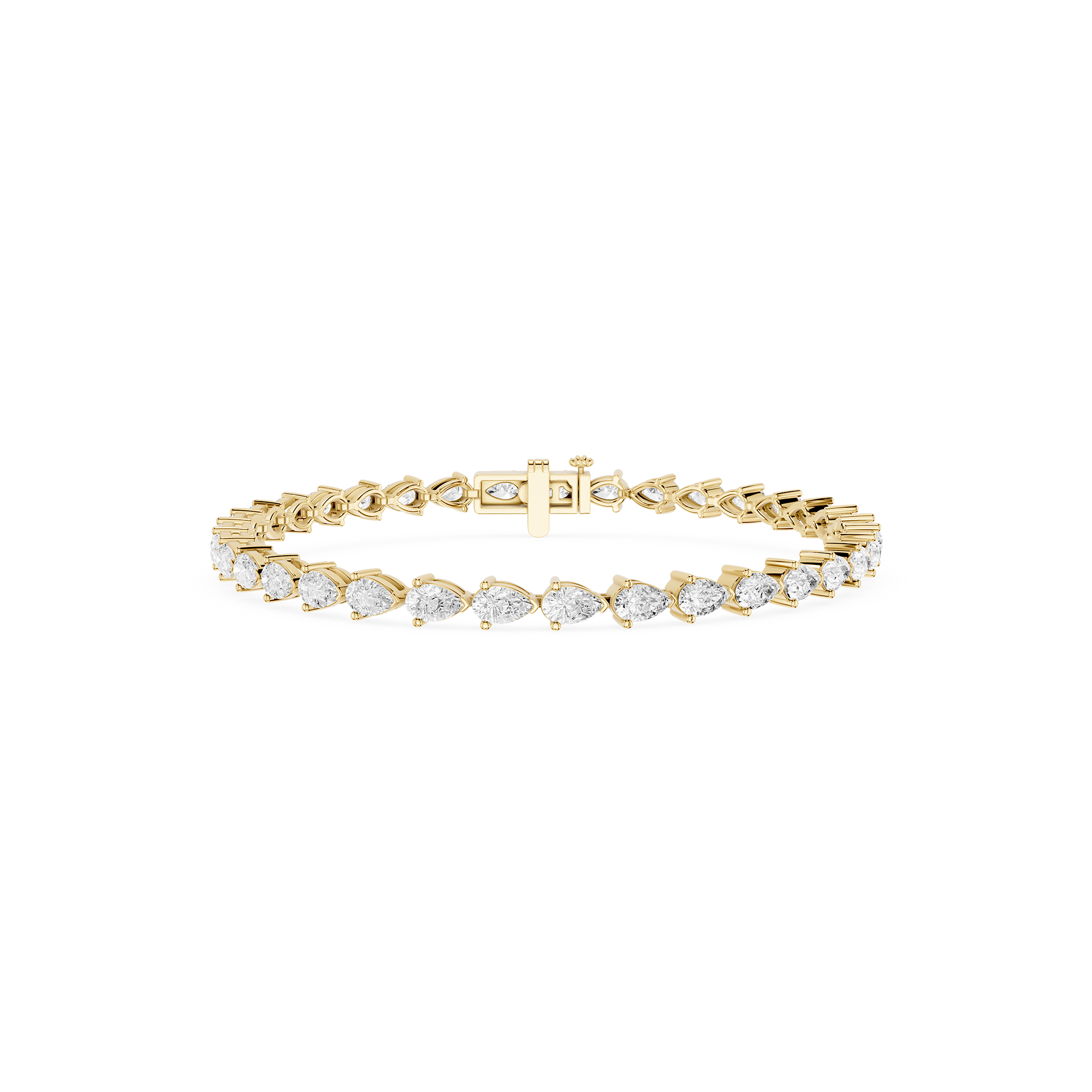 Pear Shape Lab Grown Diamond Tennis Bracelet