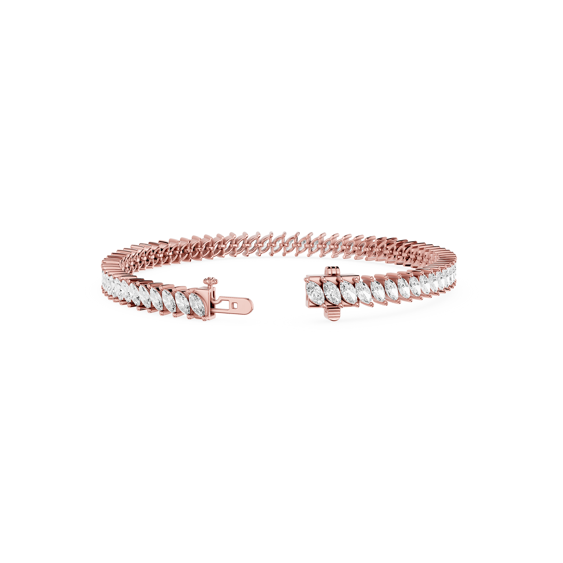 Marquise Lab Grown Diamond Tennis Bracelet