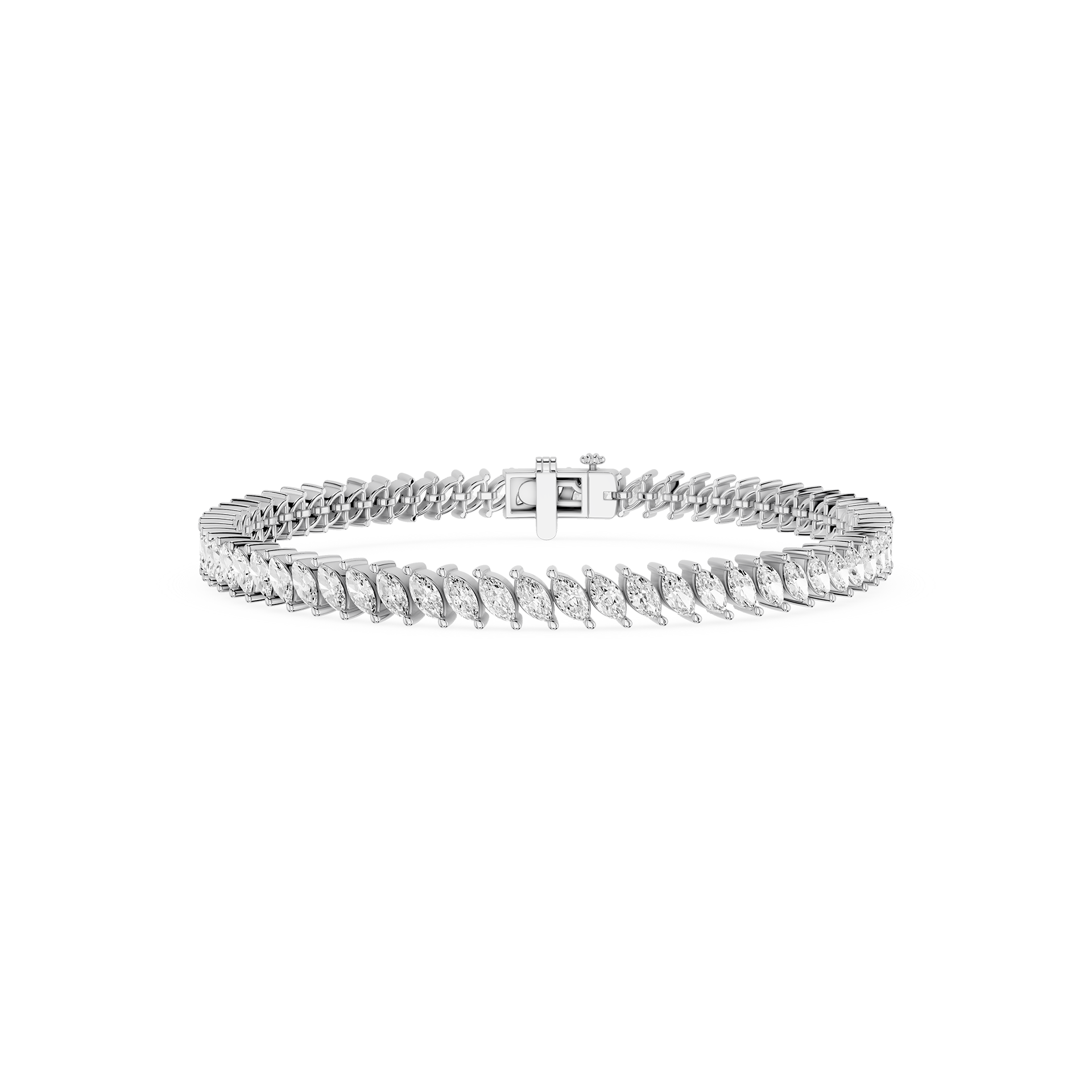 Marquise Lab Grown Diamond Tennis Bracelet