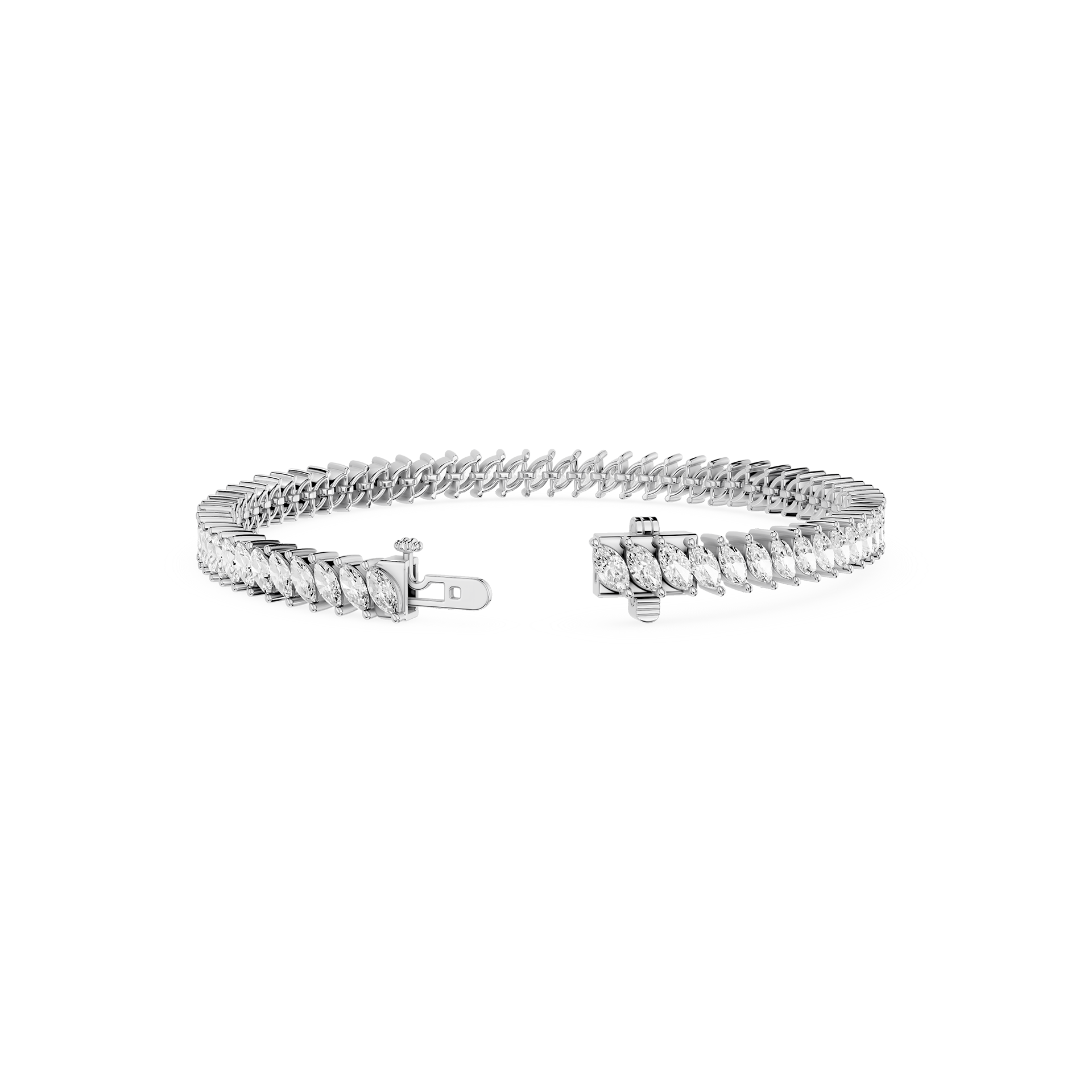 Marquise Lab Grown Diamond Tennis Bracelet
