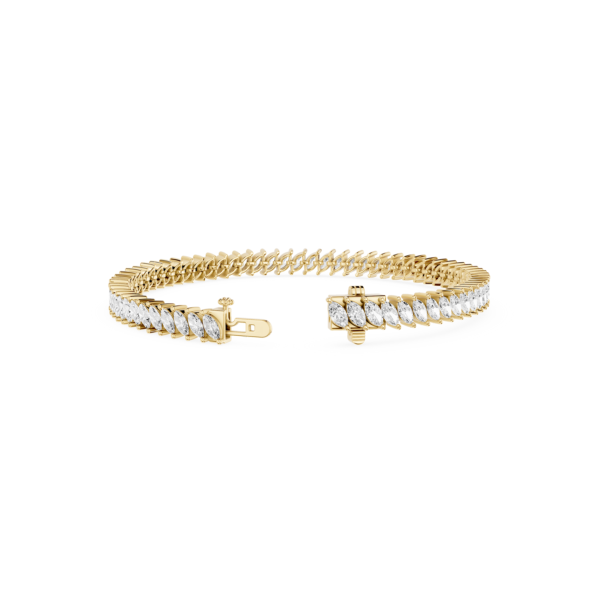 Marquise Lab Grown Diamond Tennis Bracelet