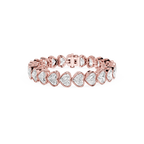 Pear Cut Lab Grown Diamond Tennis Bracelet