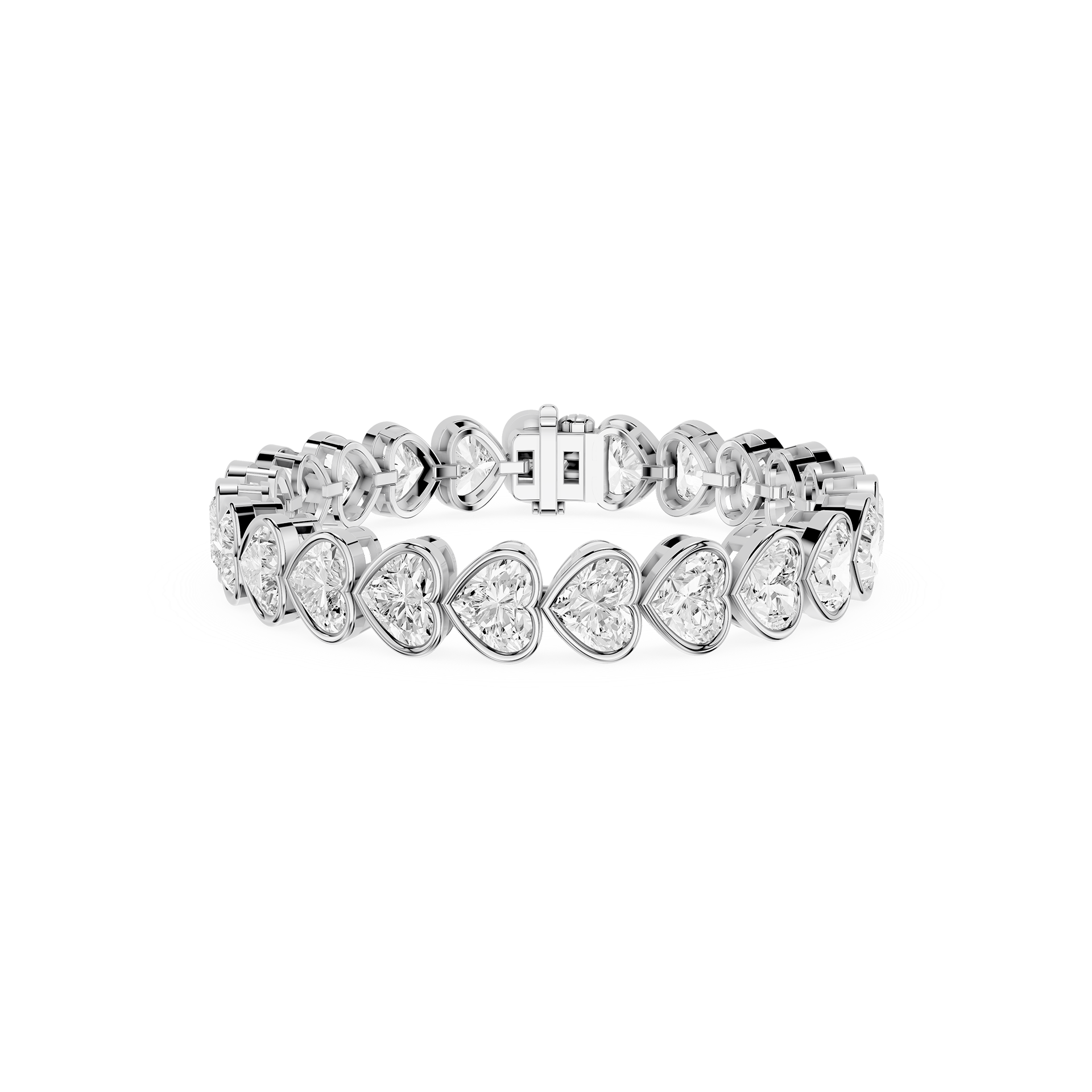 Heart Cut Lab Grown Diamond Tennis Bracelet