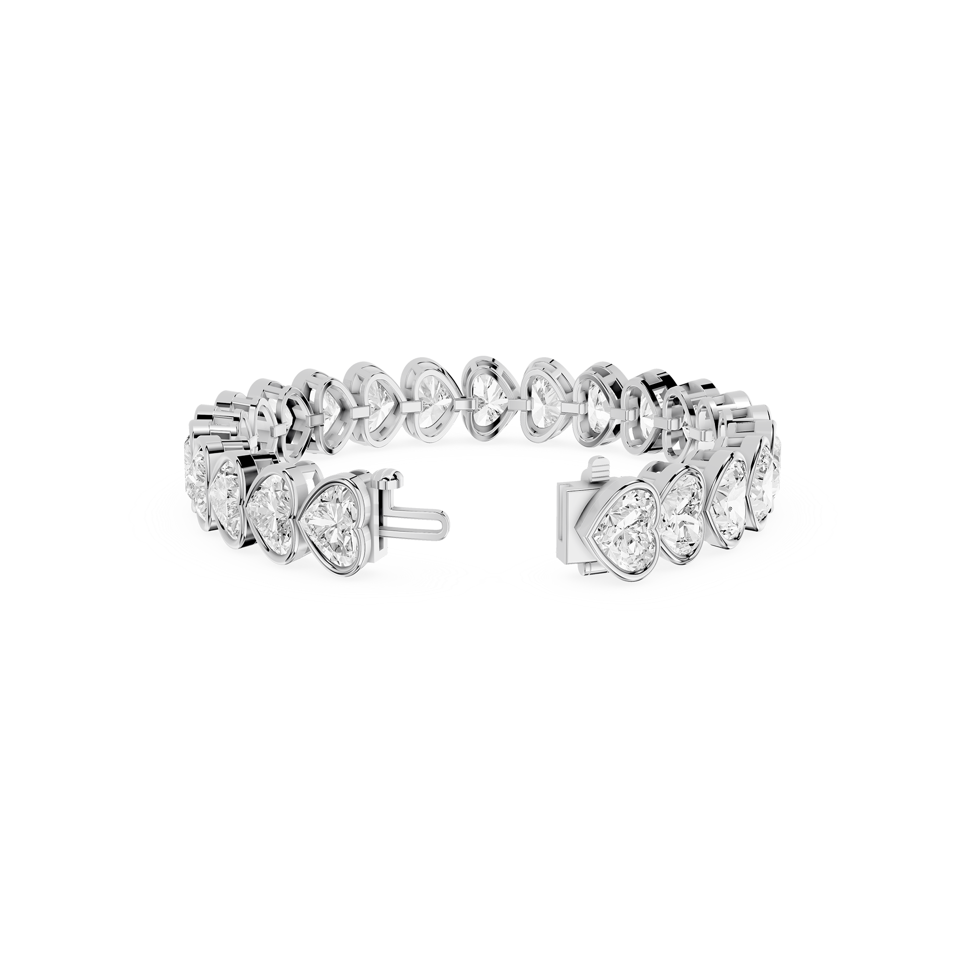 Heart Cut Lab Grown Diamond Tennis Bracelet