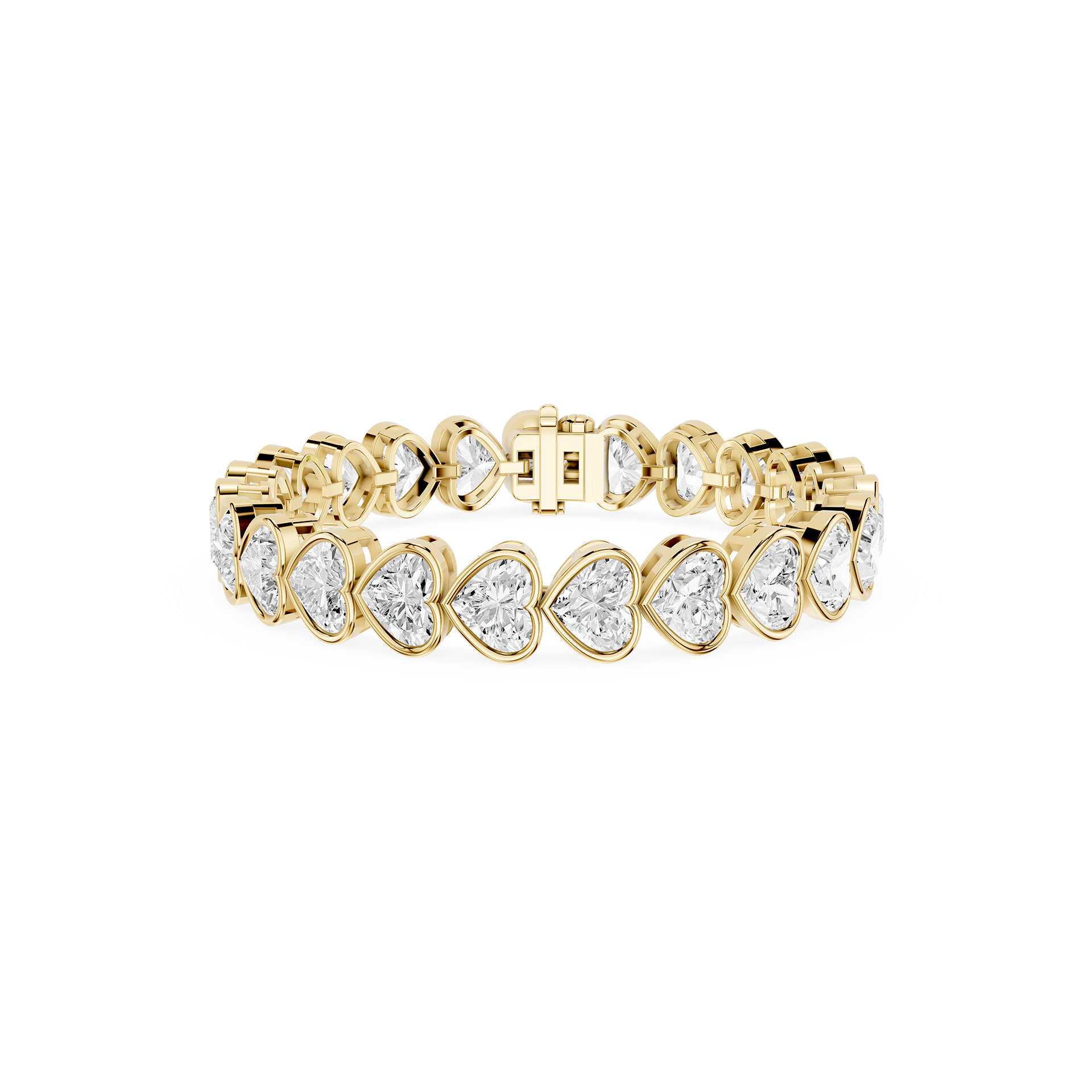 Heart Cut Lab Grown Diamond Tennis Bracelet