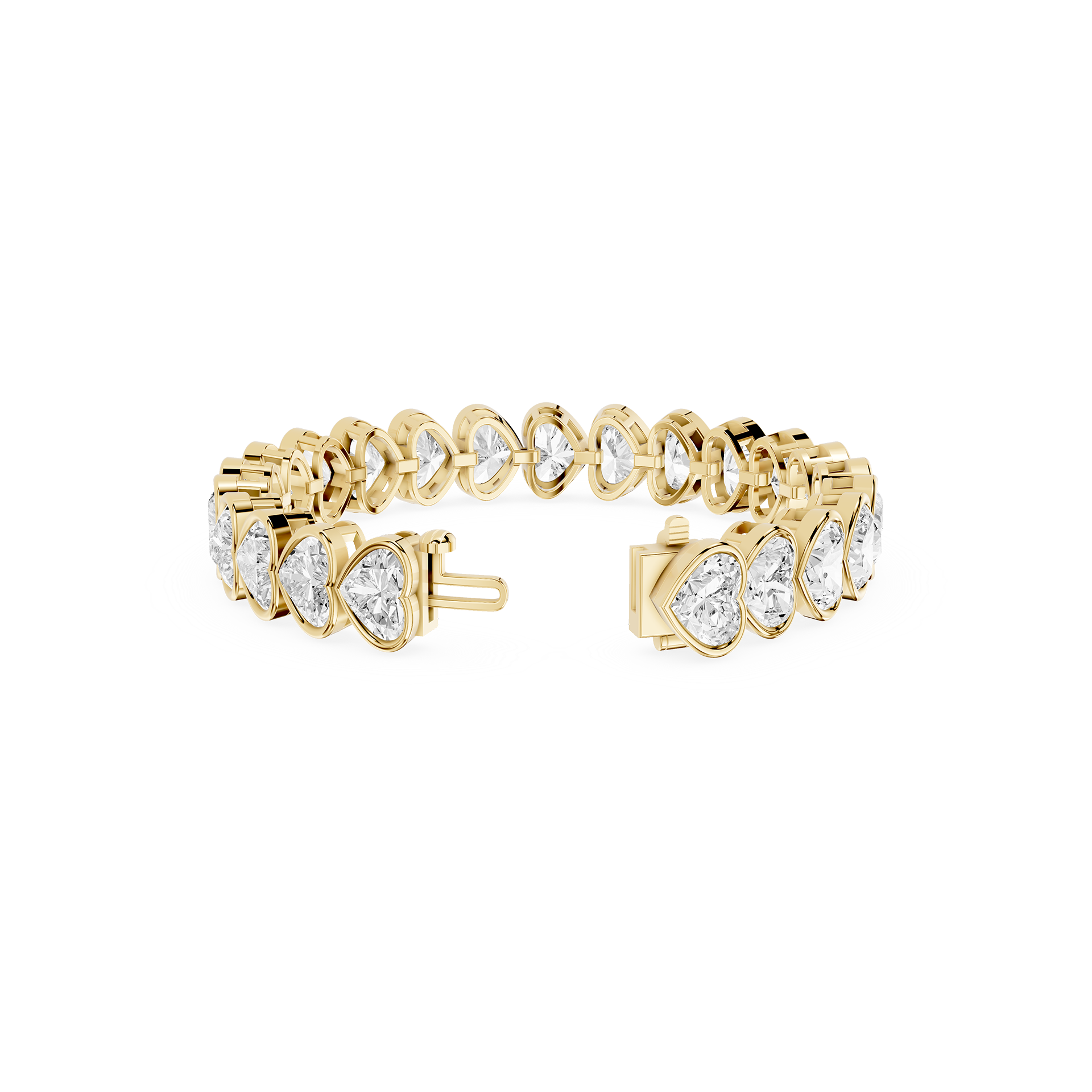Heart Cut Lab Grown Diamond Tennis Bracelet