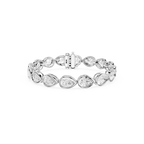 Pear Cut Lab Grown Diamond Tennis Bracelet