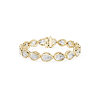 Pear Cut Lab Grown Diamond Tennis Bracelet