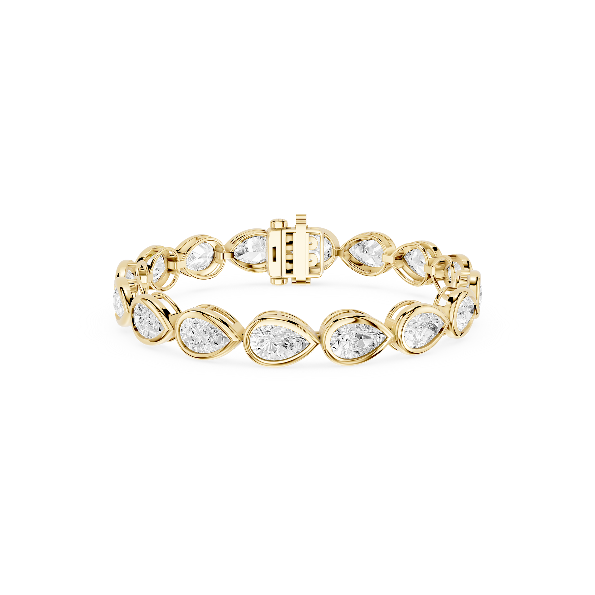 Pear Cut Lab Grown Diamond Tennis Bracelet