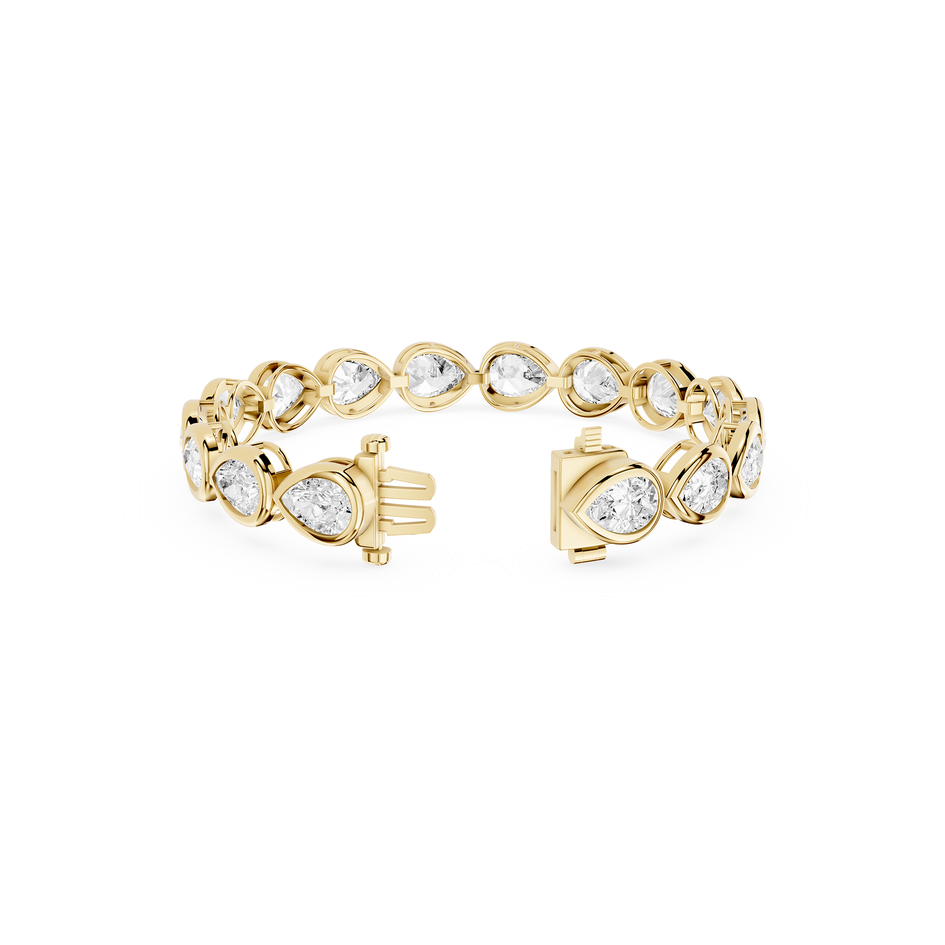 Pear Cut Lab Grown Diamond Tennis Bracelet