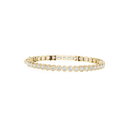 Round Bezel Set Lab Grown Diamond Tennis Bracelet