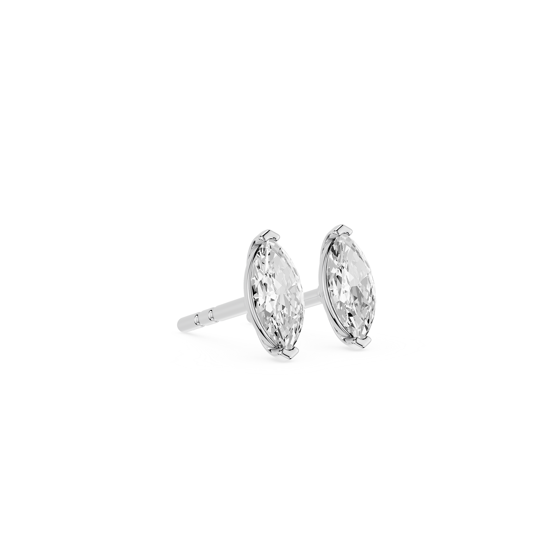 Marquise Cut Lab Grown Diamond Solitaire Stud Earrings