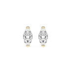Marquise Cut Lab Grown Diamond Solitaire Stud Earrings