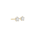 Round Solitaire Lab Grown Diamond Stud Earrings