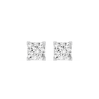 Princess Cut Lab Grown Diamond Solitaire Stud Earrings