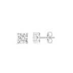 Princess Cut Lab Grown Diamond Solitaire Stud Earrings