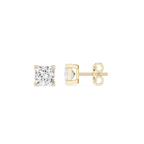 Princess Cut Lab Grown Diamond Solitaire Stud Earrings