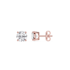 Round Brilliant Lab Grown Diamond Solitaire Stud Earrings