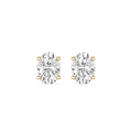 Oval Cut Lab Grown Diamond Solitaire Stud Earrings