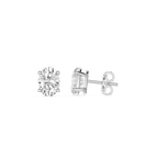 Oval Cut Lab Grown Diamond Solitaire Stud Earrings