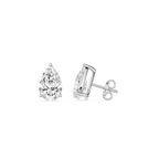 Pear Cut Lab Grown Diamond Solitaire Stud Earrings