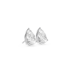 Pear Cut Lab Grown Diamond Solitaire Stud Earrings