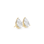 Pear Cut Lab Grown Diamond Solitaire Stud Earrings