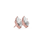 Marquise Cut Lab Grown Diamond Stud Earrings